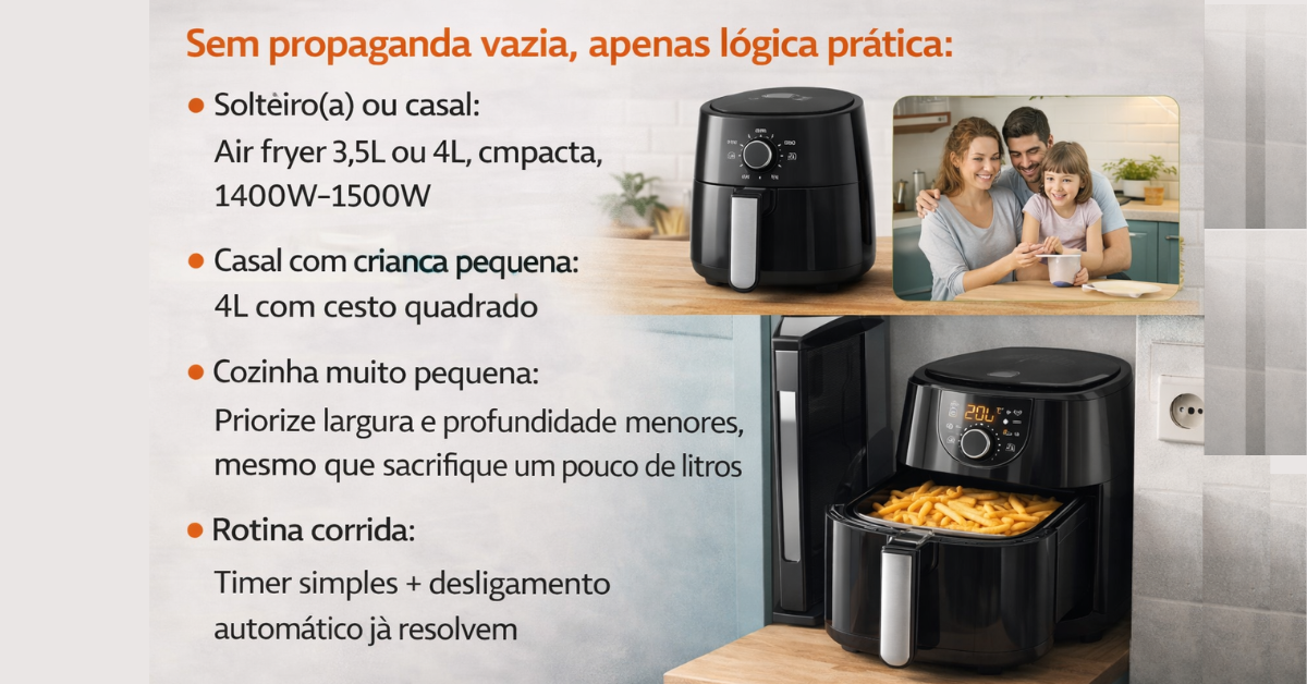 Air Fryer para Apartamento Pequeno