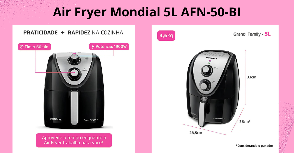 Air Fryer Mondial 4L ou 5L