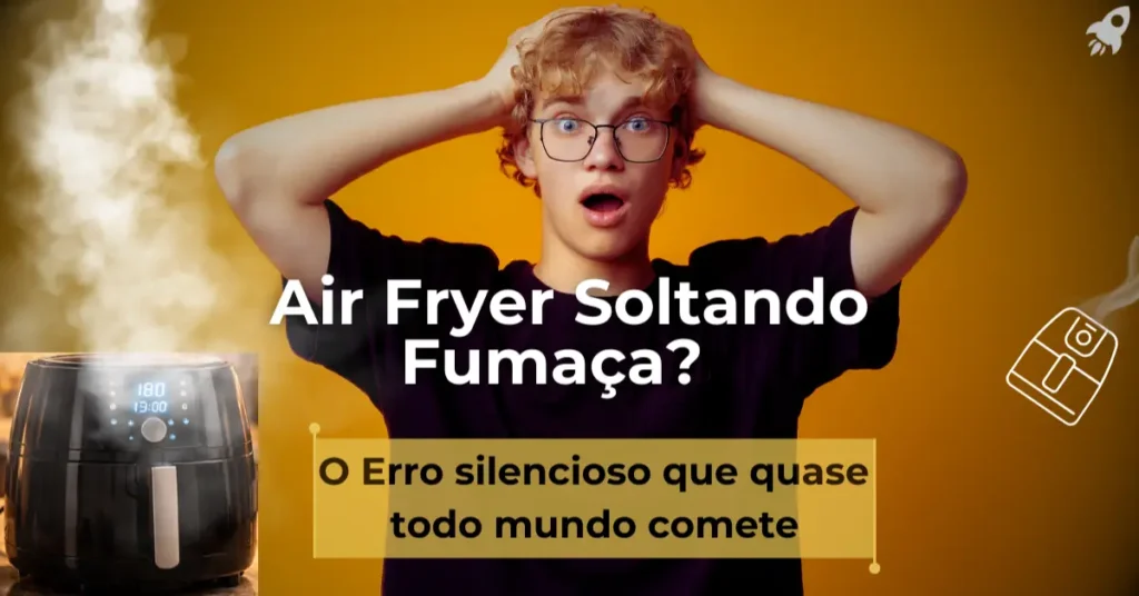 Air Fryer soltando fumaça