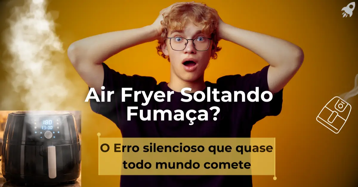 Air Fryer soltando fumaça