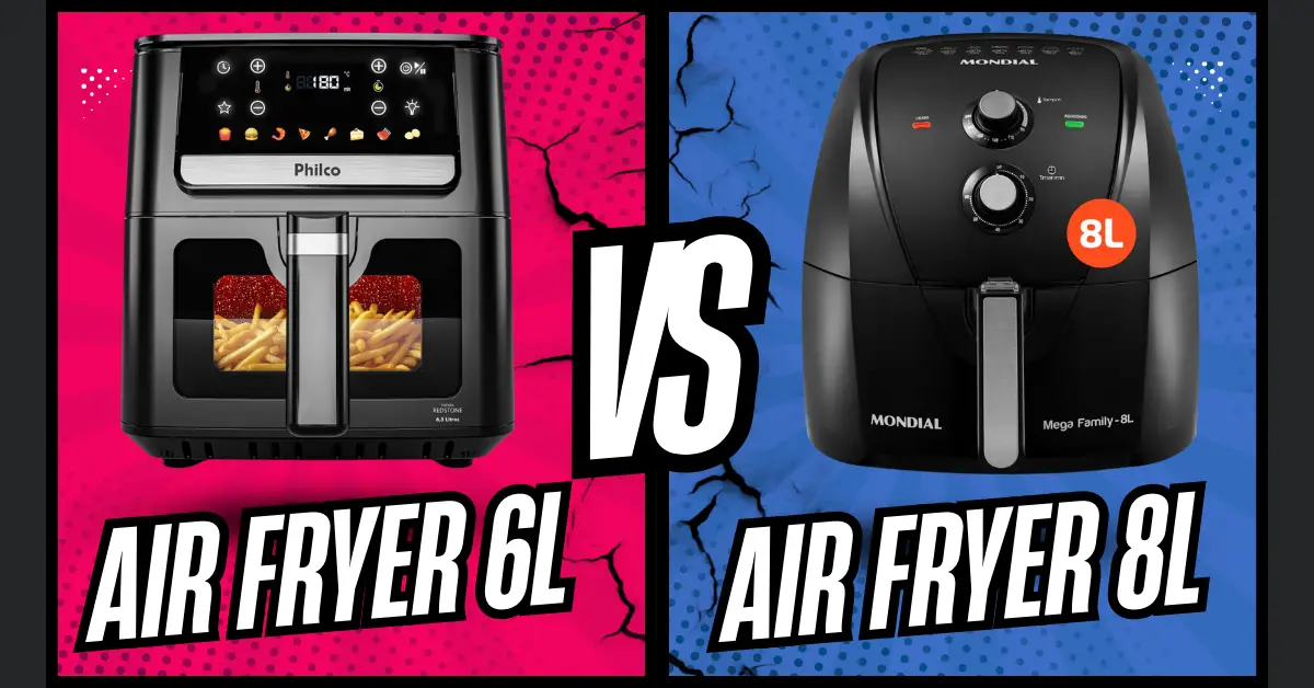 Air Fryer 6.5L vs 8L