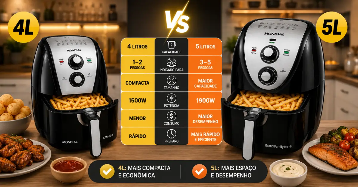 Air Fryer Mondial 4L ou 5L