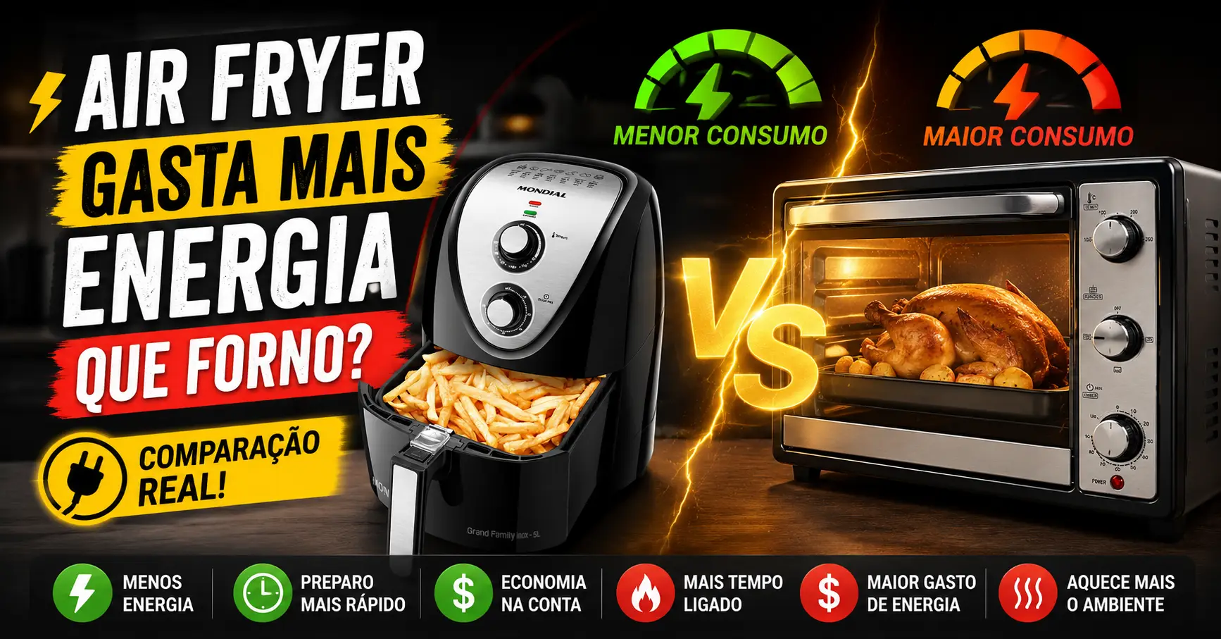 gasta mais energia que forno