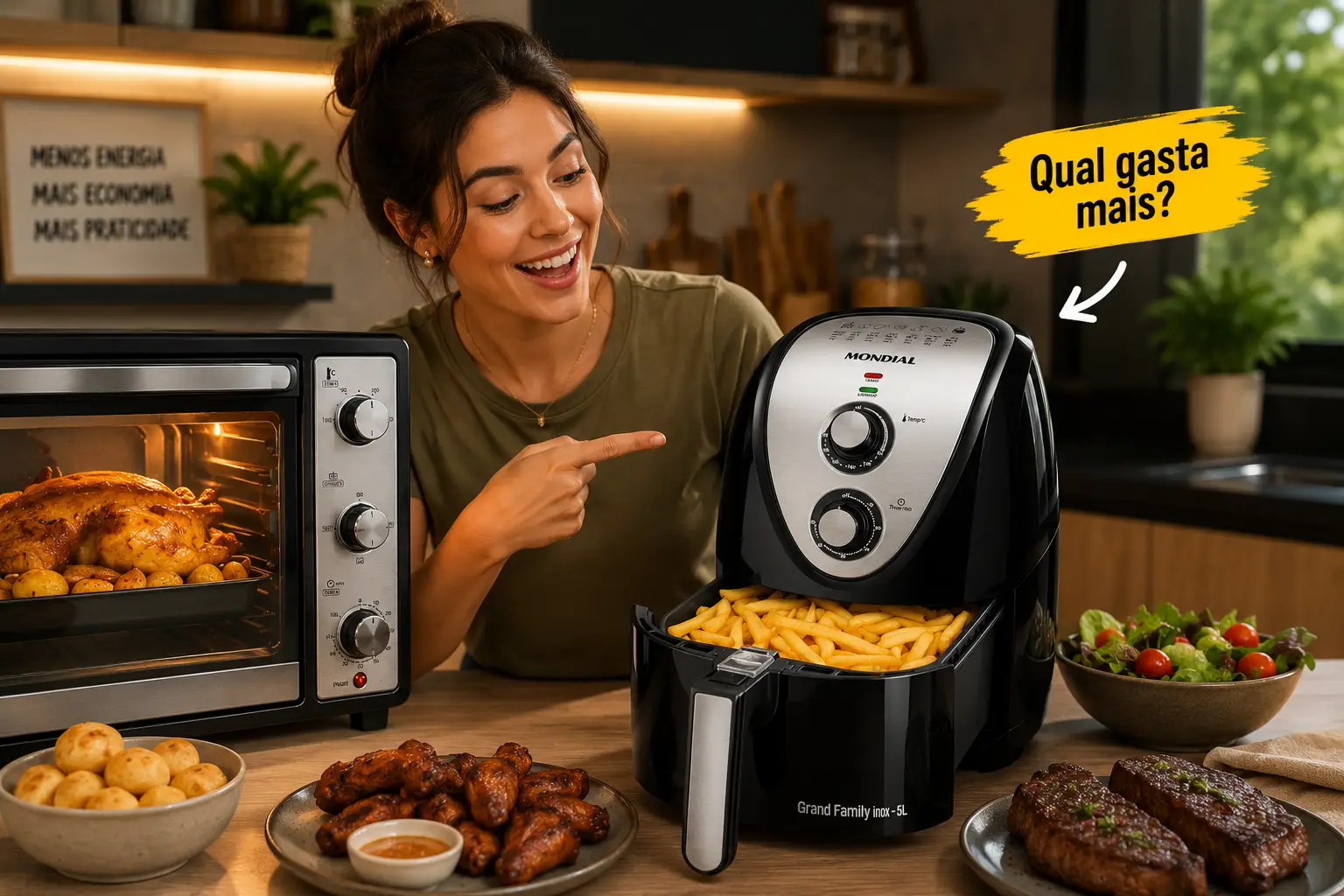 gasta mais energia que forno