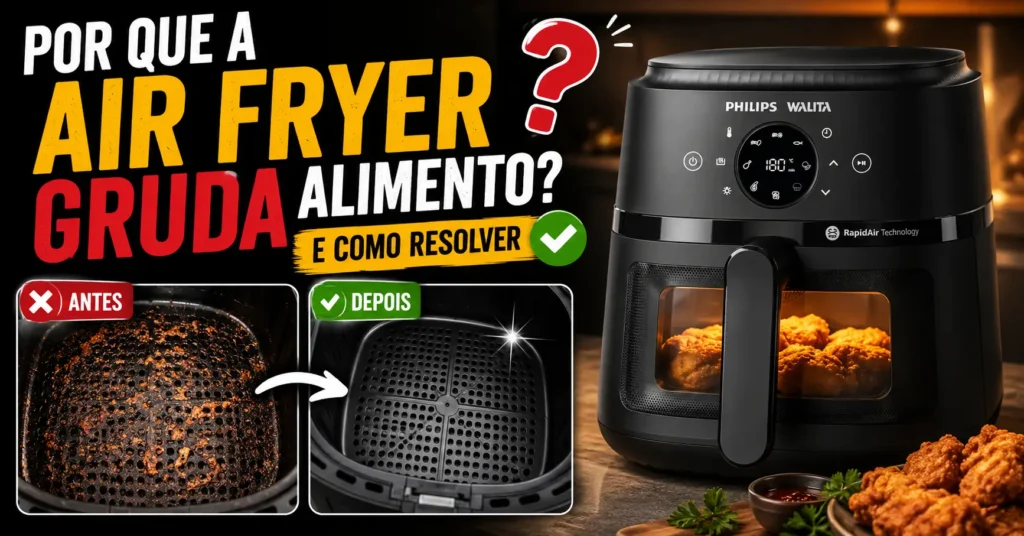 Air Fryer gruda alimento