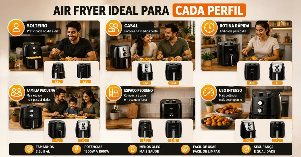 Melhor Air Fryer para Apartamento Pequeno