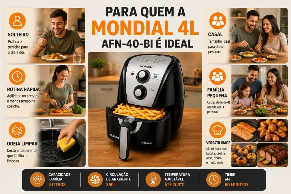 Air Fryer Mondial 4L AFN-40-BI