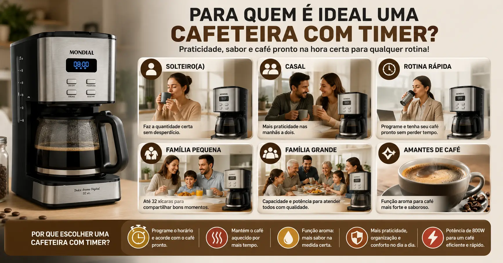 Cafeteira com Timer
