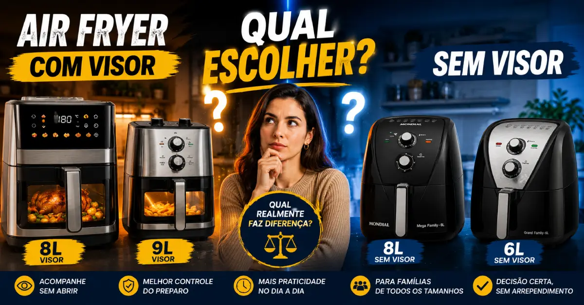 Air Fryer com Visor ou Sem Visor