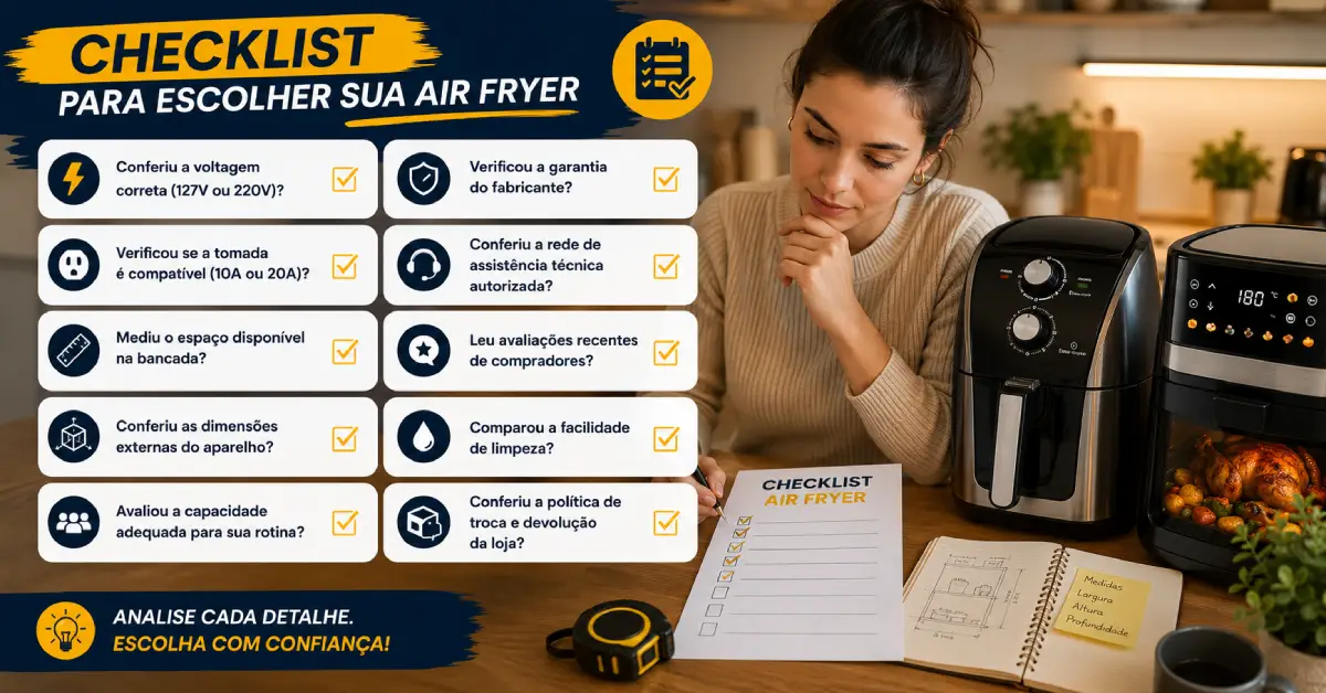 Air Fryer com Visor ou Sem Visor