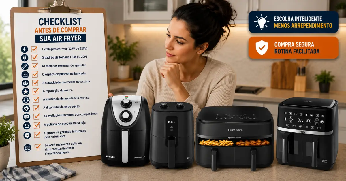 Air Fryer de Cesto Simples ou Duplo