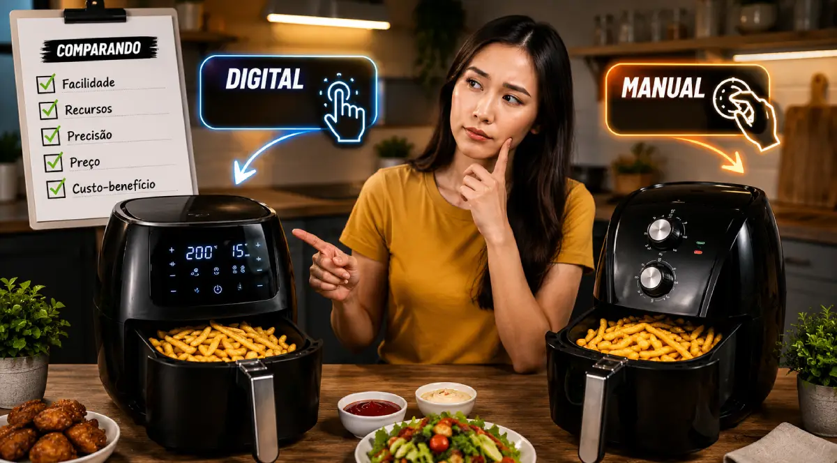 Air Fryer Digital ou Manual