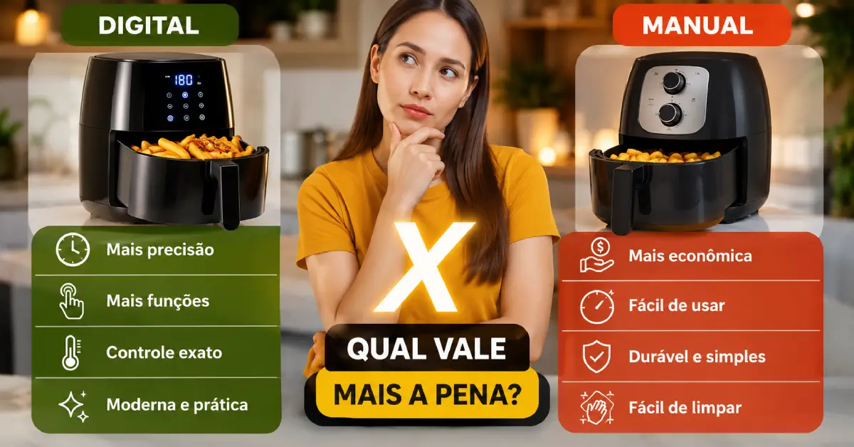 Air Fryer Digital ou Manual