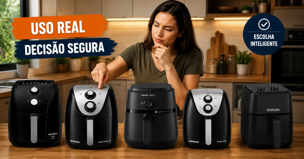 Air Fryer Redonda ou Quadrada