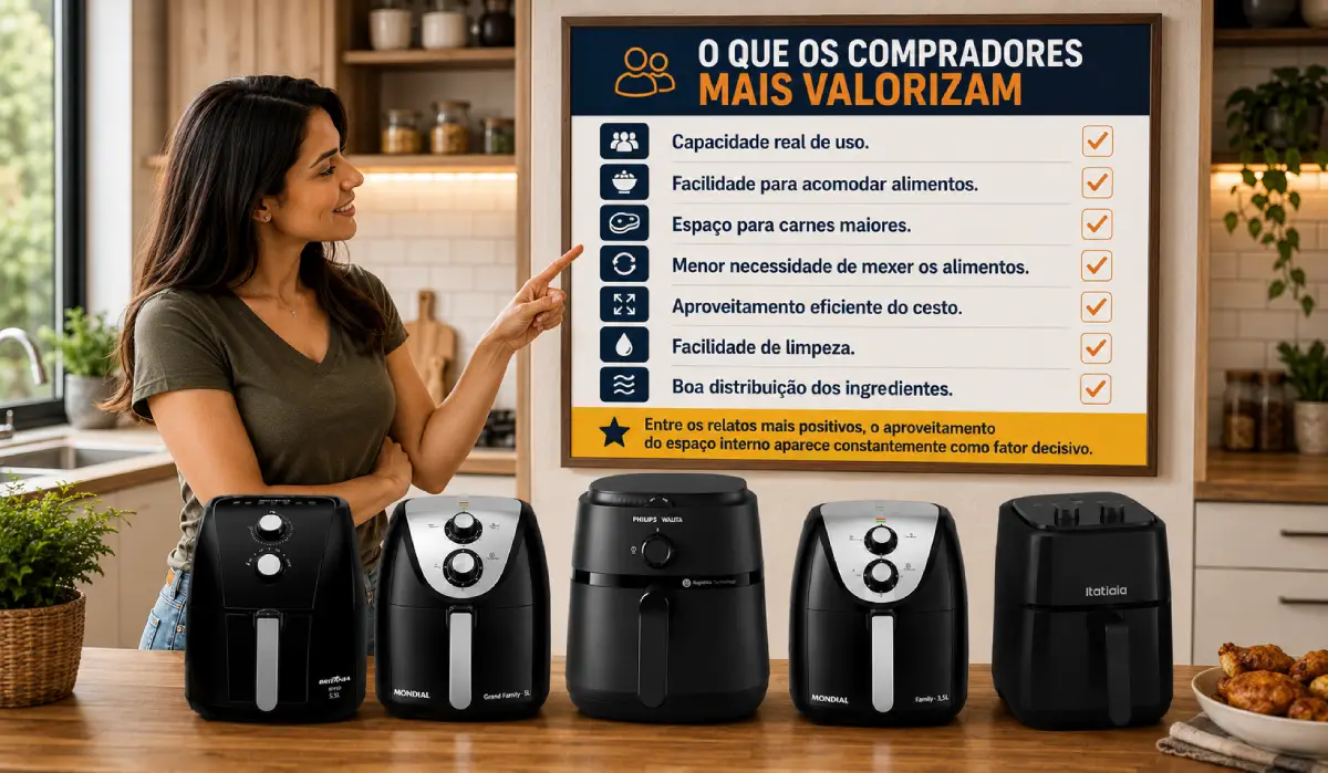 Air Fryer Redonda ou Quadrada