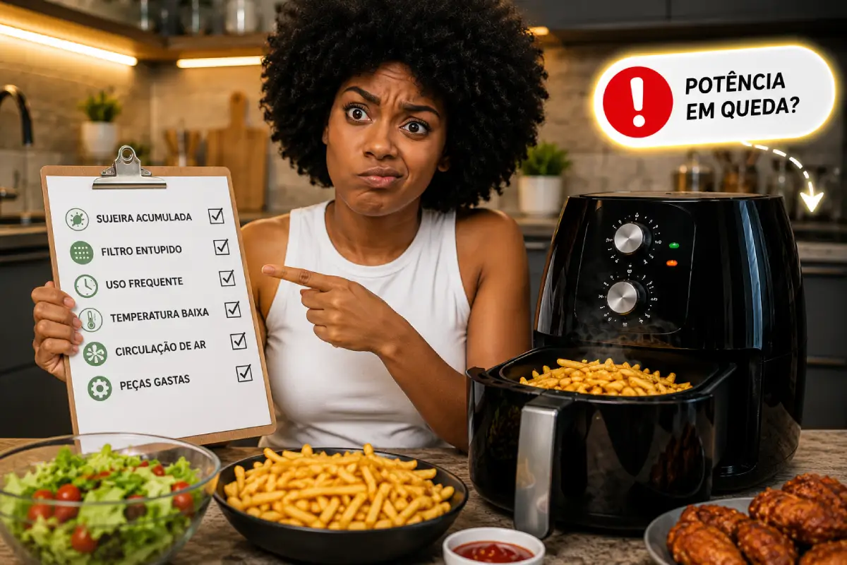 Air Fryer perde potência