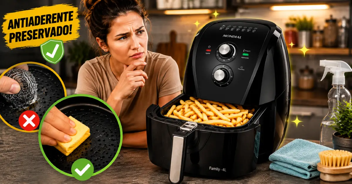 Limpar a Air Fryer Sem Estragar