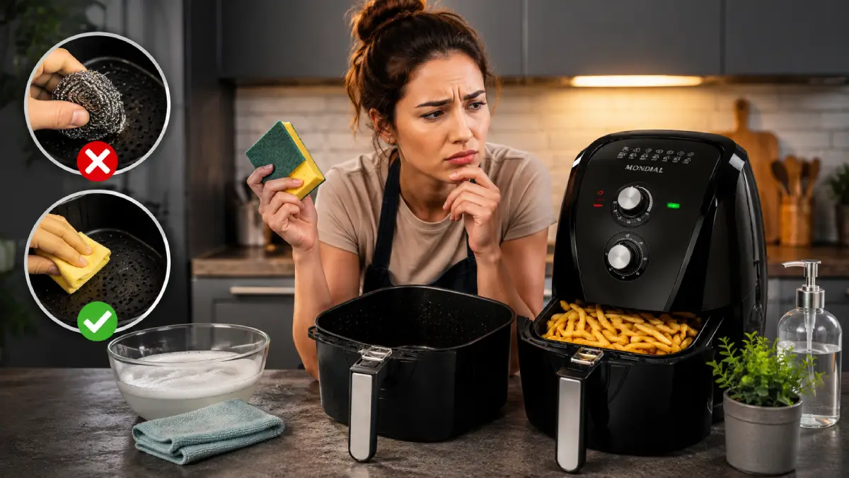 Limpar a Air Fryer Sem Estragar