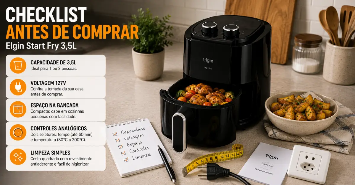 Air Fryer Elgin Start Fry 3.5L
