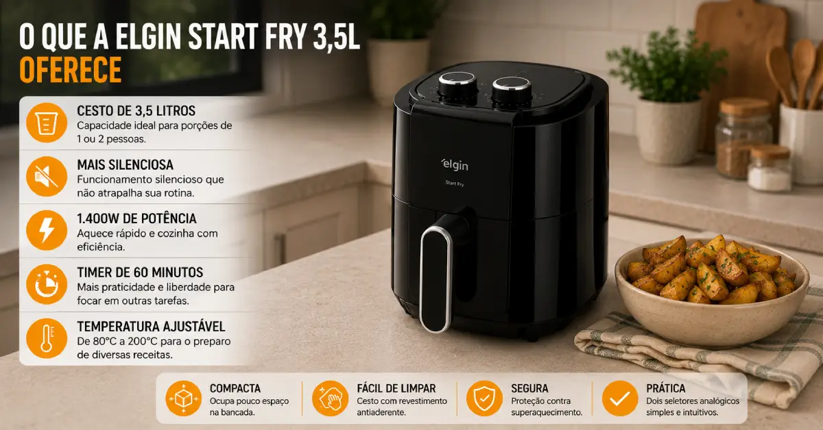 Air Fryer Elgin Start Fry 3.5L