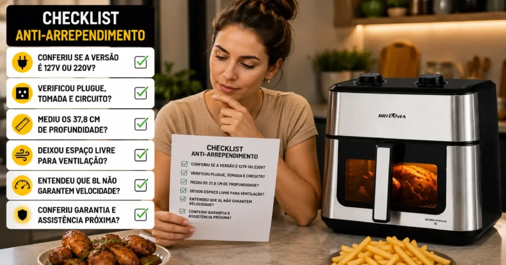 Air Fryer Britânia BAF80A 8L