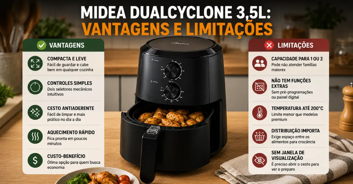 Air Fryer Midea DualCyclone 3.5L