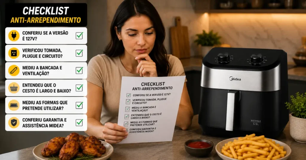 Air Fryer Midea Widemax 5.5L