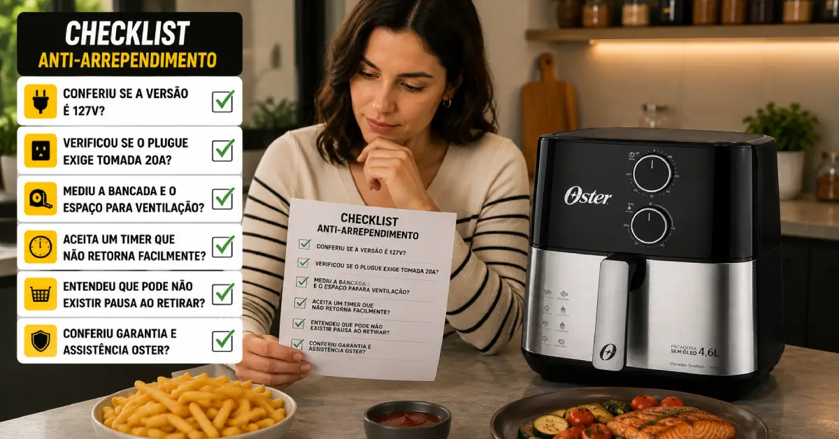 Air Fryer Oster OFRT520 4.6L