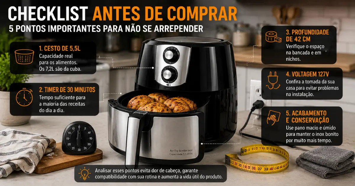 Air Fryer Philco Jumbo 7.2L