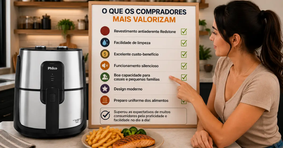Air Fryer Philco PFR15PI Redstone 4.4L