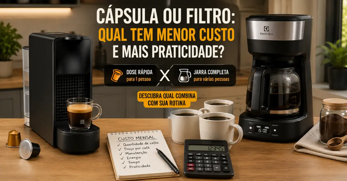 Cafeteira de Cápsula ou Filtro