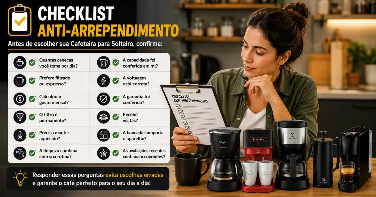 Cafeteira para Solteiro