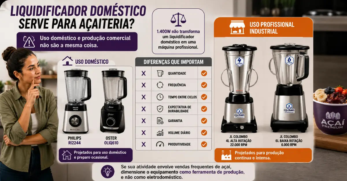 Liquidificador para Gelo e Açaí