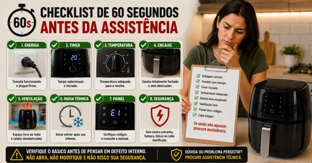 Air Fryer Não Esquenta