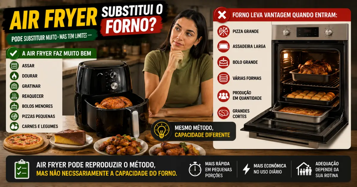 Air Fryer Serve para Tudo