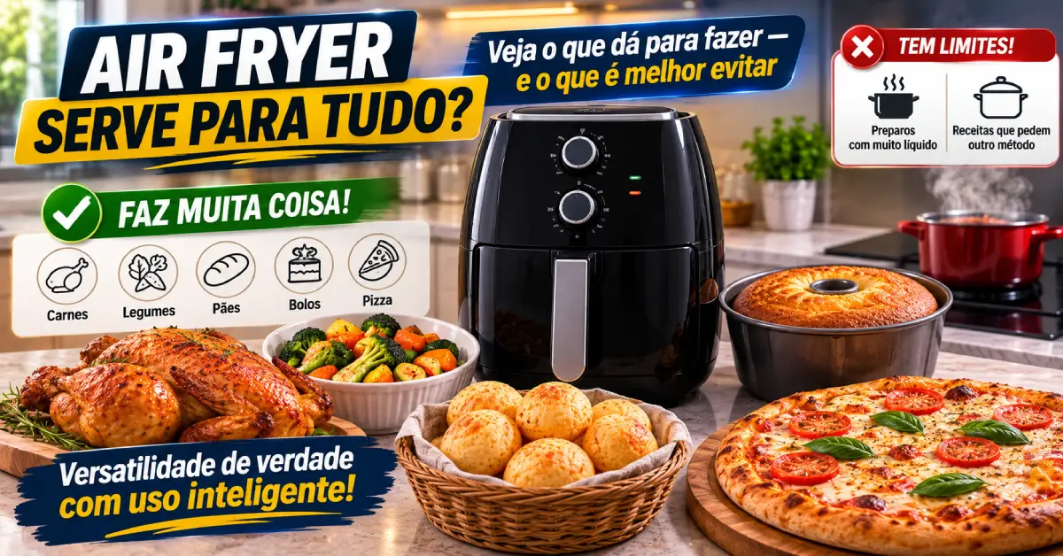 Air Fryer Serve para Tudo