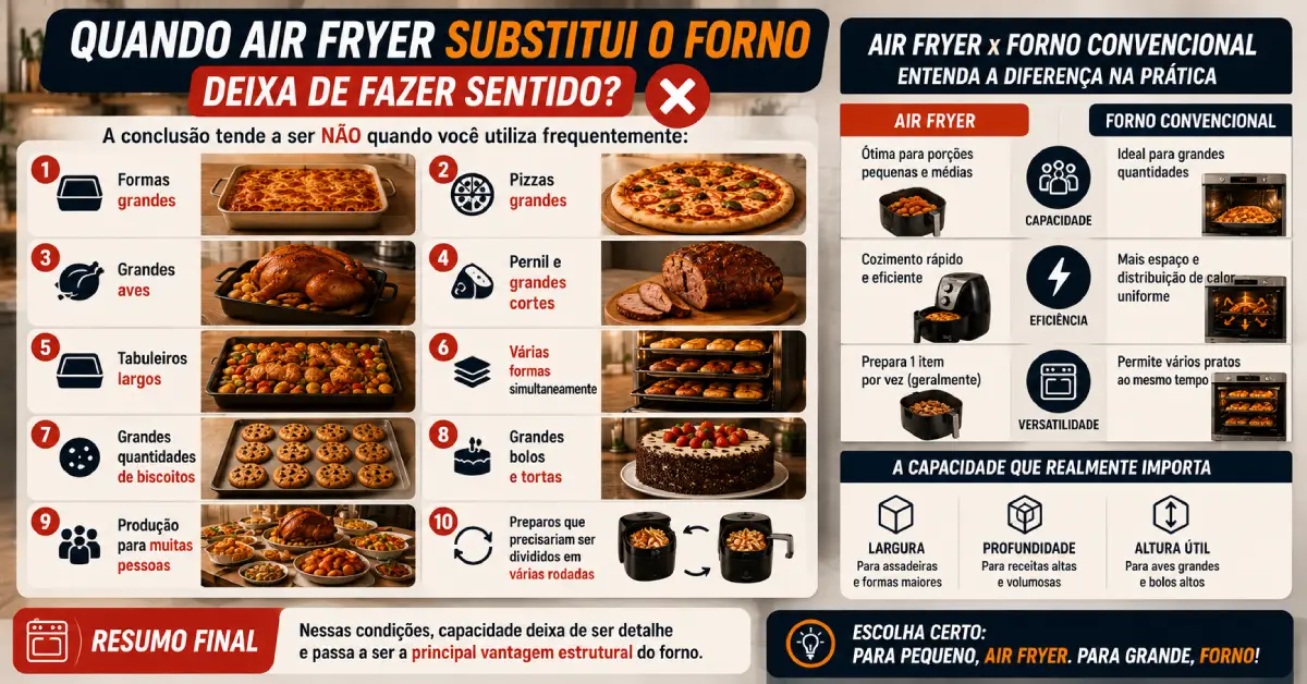Air Fryer Substitui o Forno