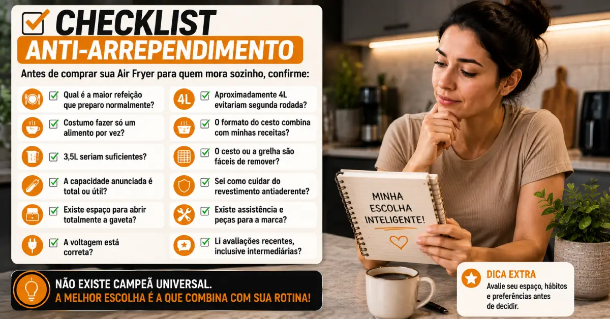 Air Fryer para Quem Mora Sozinho