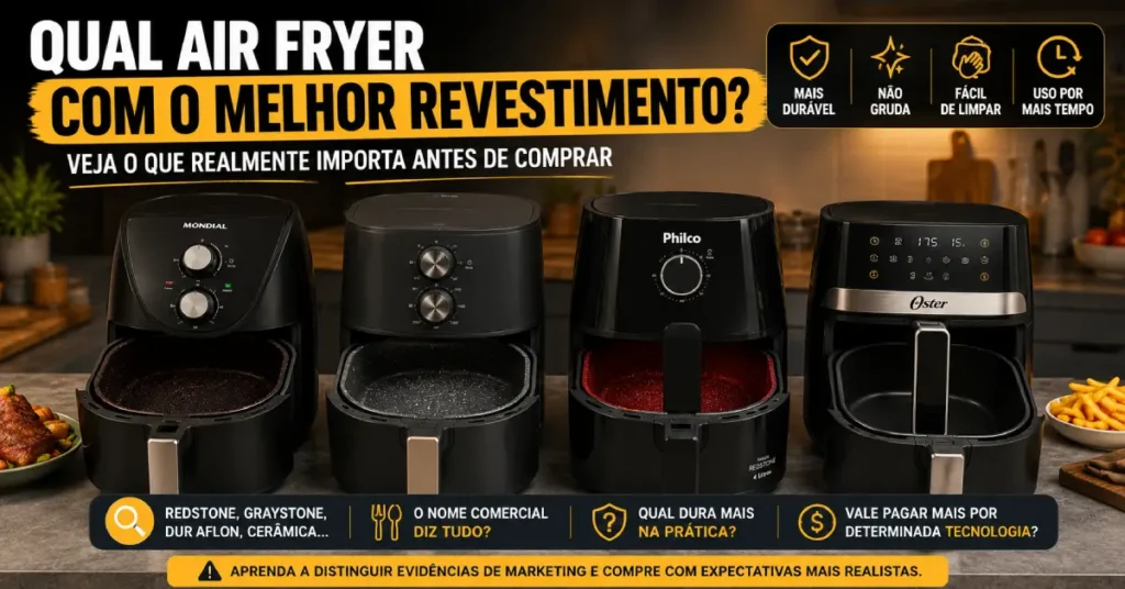 Air Fryer com o Melhor Revestimento