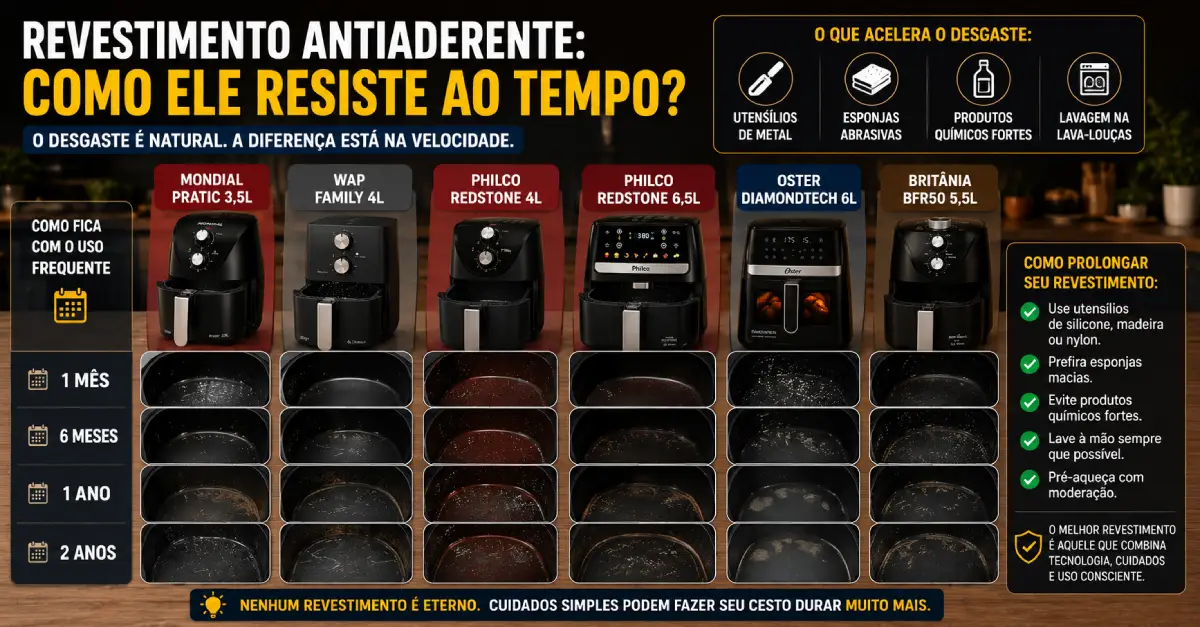 Air Fryer com o Melhor Revestimento