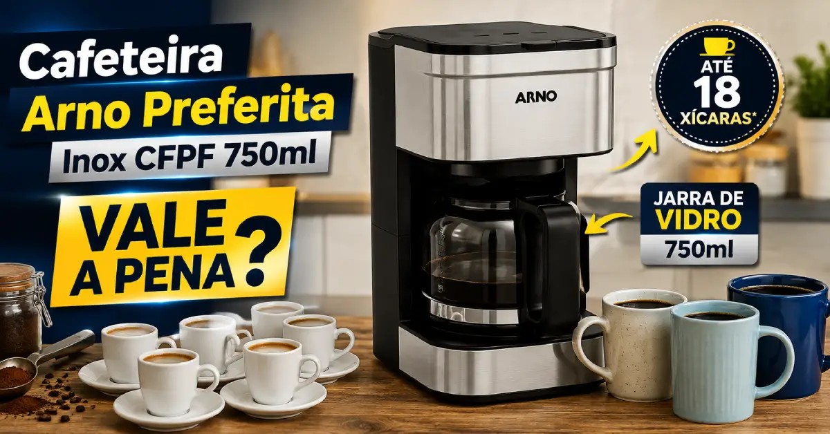 Cafeteira Arno Preferita Inox CFPF 750ml