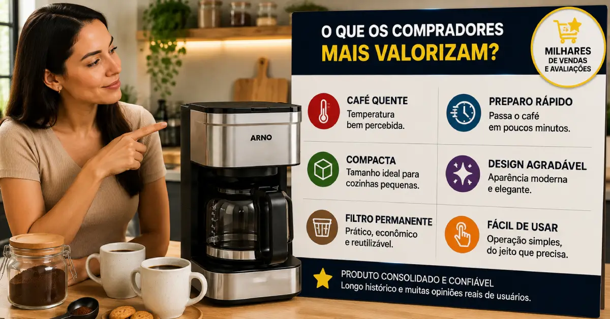 Cafeteira Arno Preferita Inox CFPF 750ml