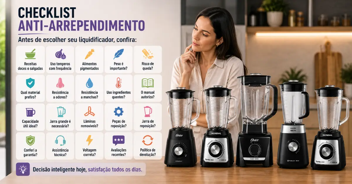 Liquidificador com Copo de Vidro ou Plástico
