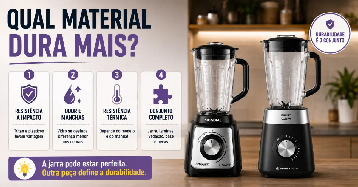 Liquidificador com Copo de Vidro ou Plástico