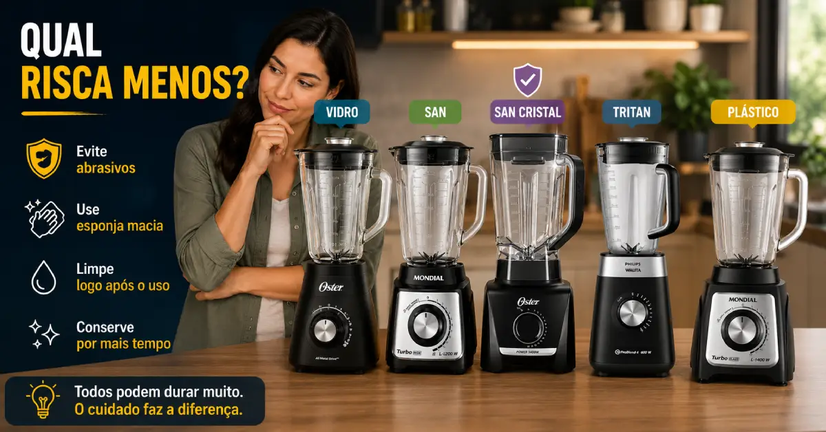 Liquidificador com Copo de Vidro ou Plástico