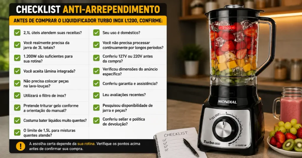 Liquidificador Turbo Inox L1200