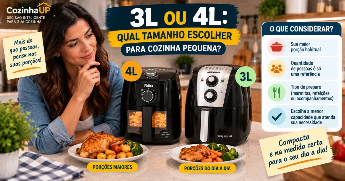 Air Fryer para cozinha Pequena