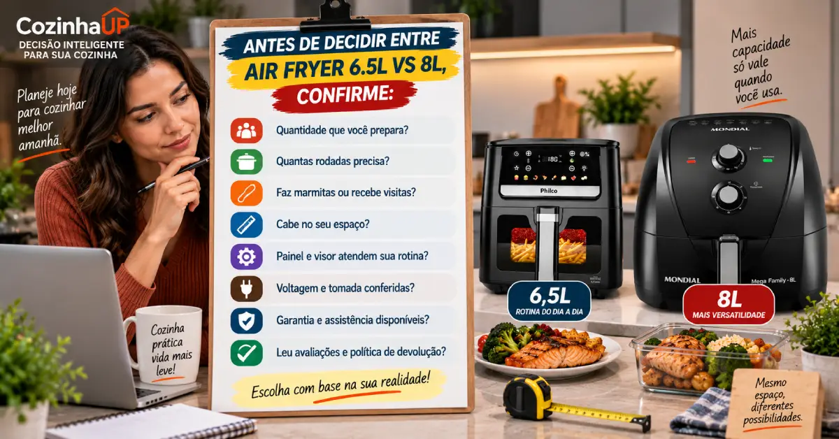 Air Fryer 6.5L vs 8L