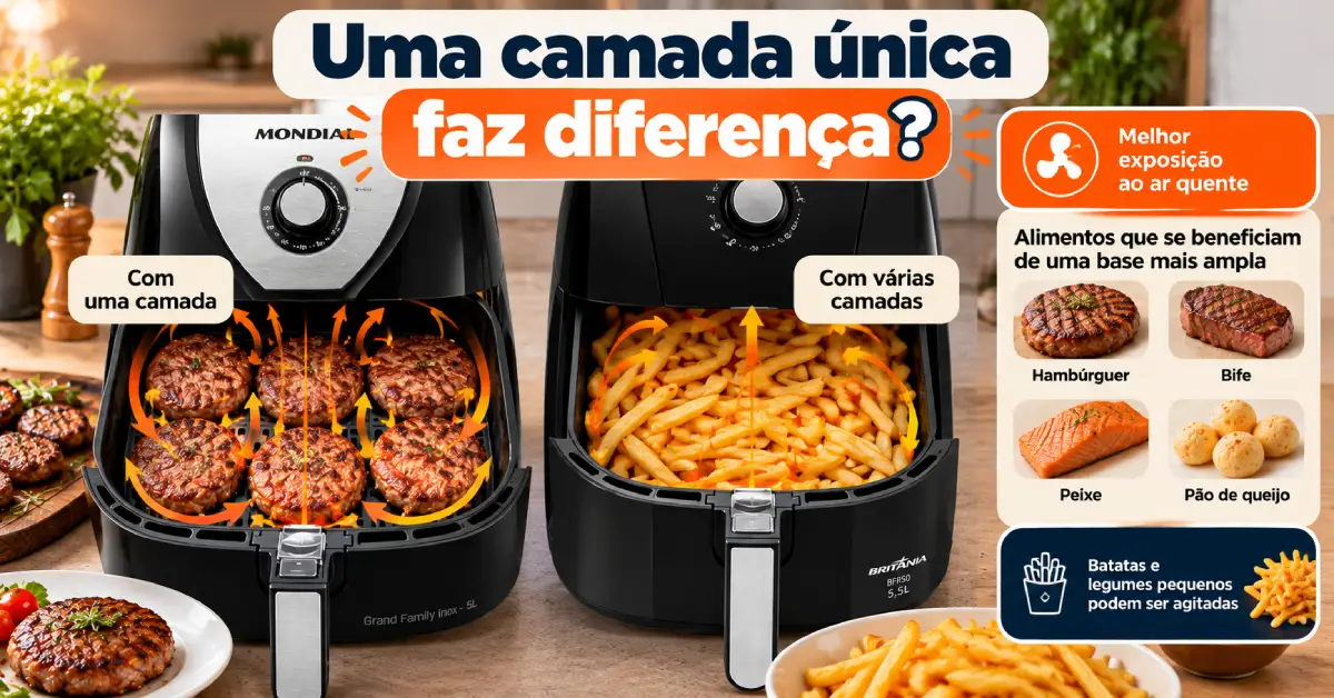 Air Fryer com Cesto Largo ou Fundo