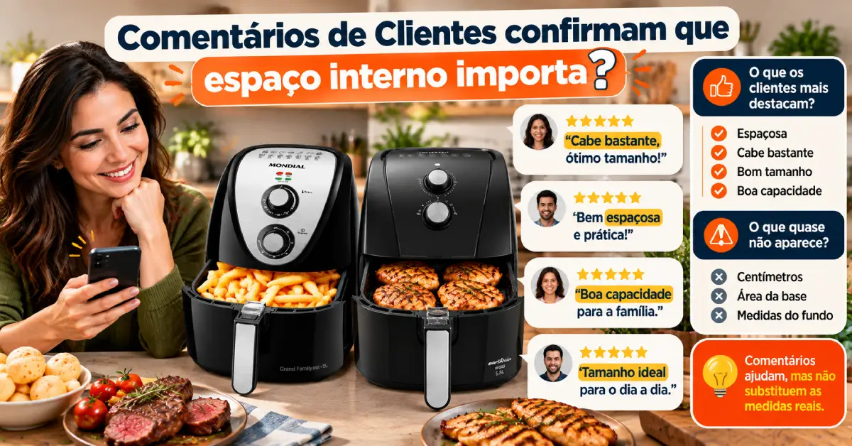 Air Fryer com Cesto Largo ou Fundo